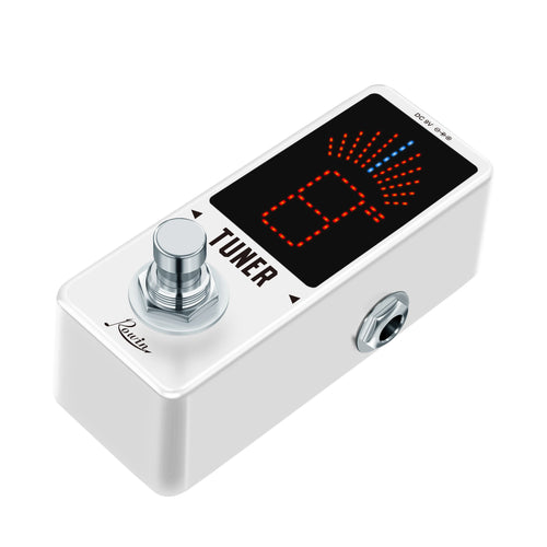Pedal Afinador de Guitarra Rowin LT-910 Mini Afinador Cromático com Display de LED e True Bypass - Acessório para Guitarra Elétrica e Baixo