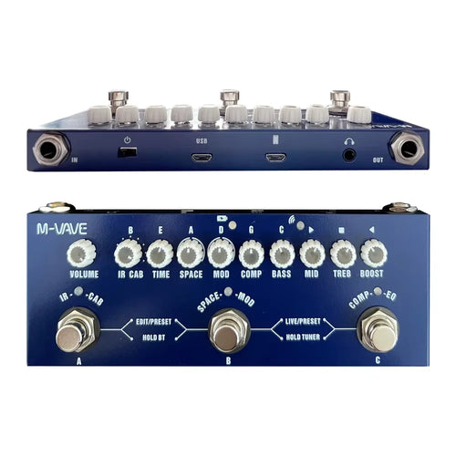 Pedal Multi-Efeitos M-Vave Cube Baby Recarregável Interface Áudio Cuvave - BAIXO