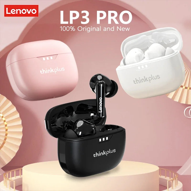 Fone de Ouvido Sem Fio Lenovo LP3 Pro TWS | Bluetooth 5.3, Som Hi-Fi e Baixa Latência
